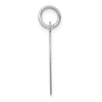 14K White Gold Large Script Letter D Initial Charm view 2