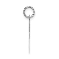 14K White Gold Large Script Letter E Initial Charm view 2
