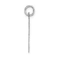 14K White Gold Large Script Letter F Initial Charm view 2