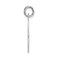 14K White Gold Large Script Letter G Initial Charm view 2