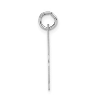 14K White Gold Large Script Letter H Initial Charm view 2