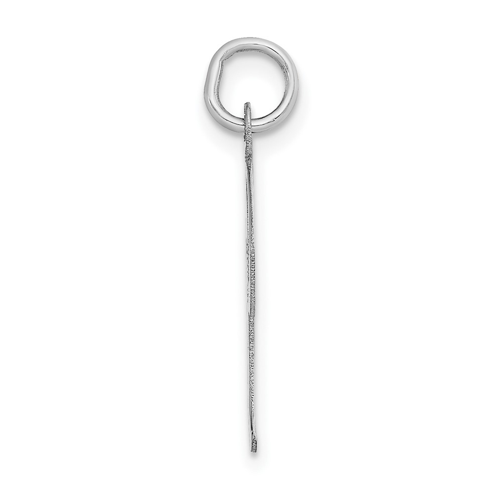 14k White Gold Large Script Letter I Initial Charm (YC663I)