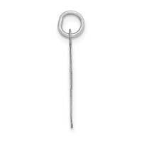 14K White Gold Large Script Letter I Initial Charm view 2