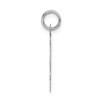 14K White Gold Large Script Letter J Initial Charm view 2