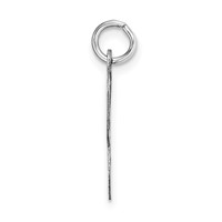 14K White Gold Large Script Letter K Initial Charm view 2