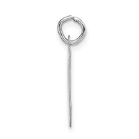 14K White Gold Large Script Letter M Initial Charm view 2