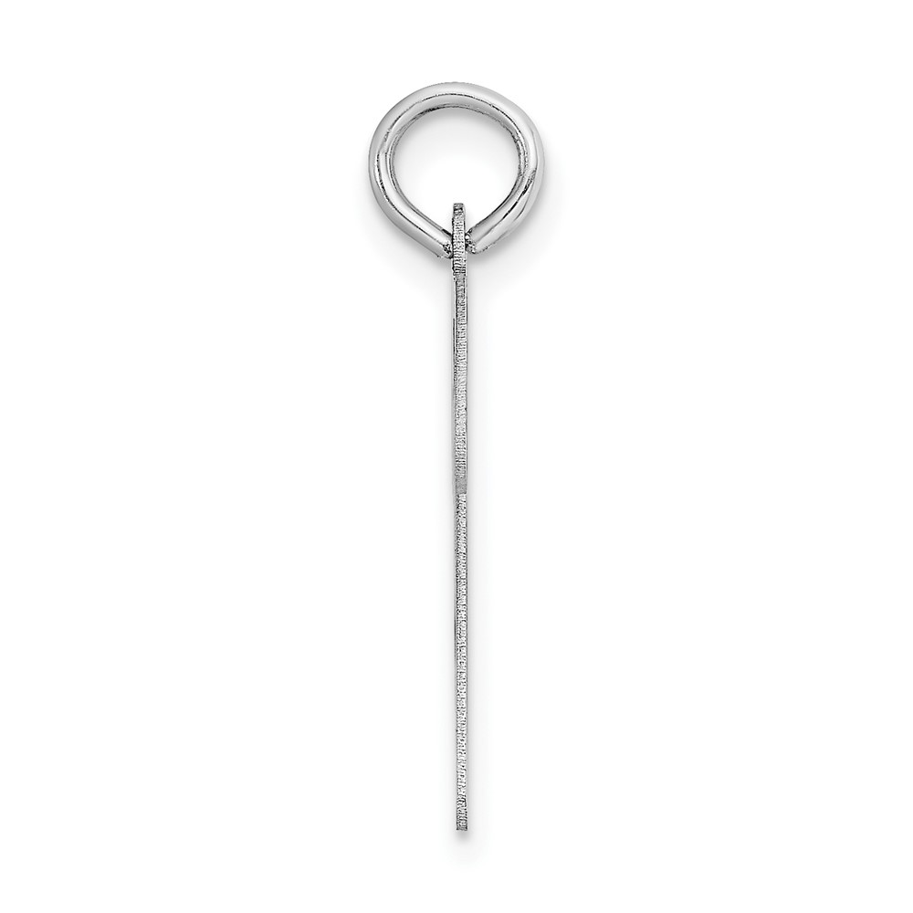 14k White Gold Large Script Letter N Initial Charm (YC663N)