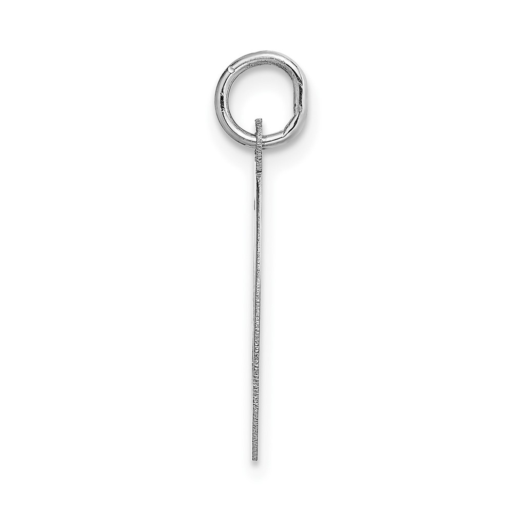 14k White Gold Large Script Letter O Initial Charm (YC663O)