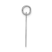 14K White Gold Large Script Letter O Initial Charm view 2