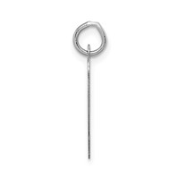 14K White Gold Large Script Letter P Initial Charm view 2