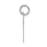 14K White Gold Large Script Letter T Initial Charm view 2
