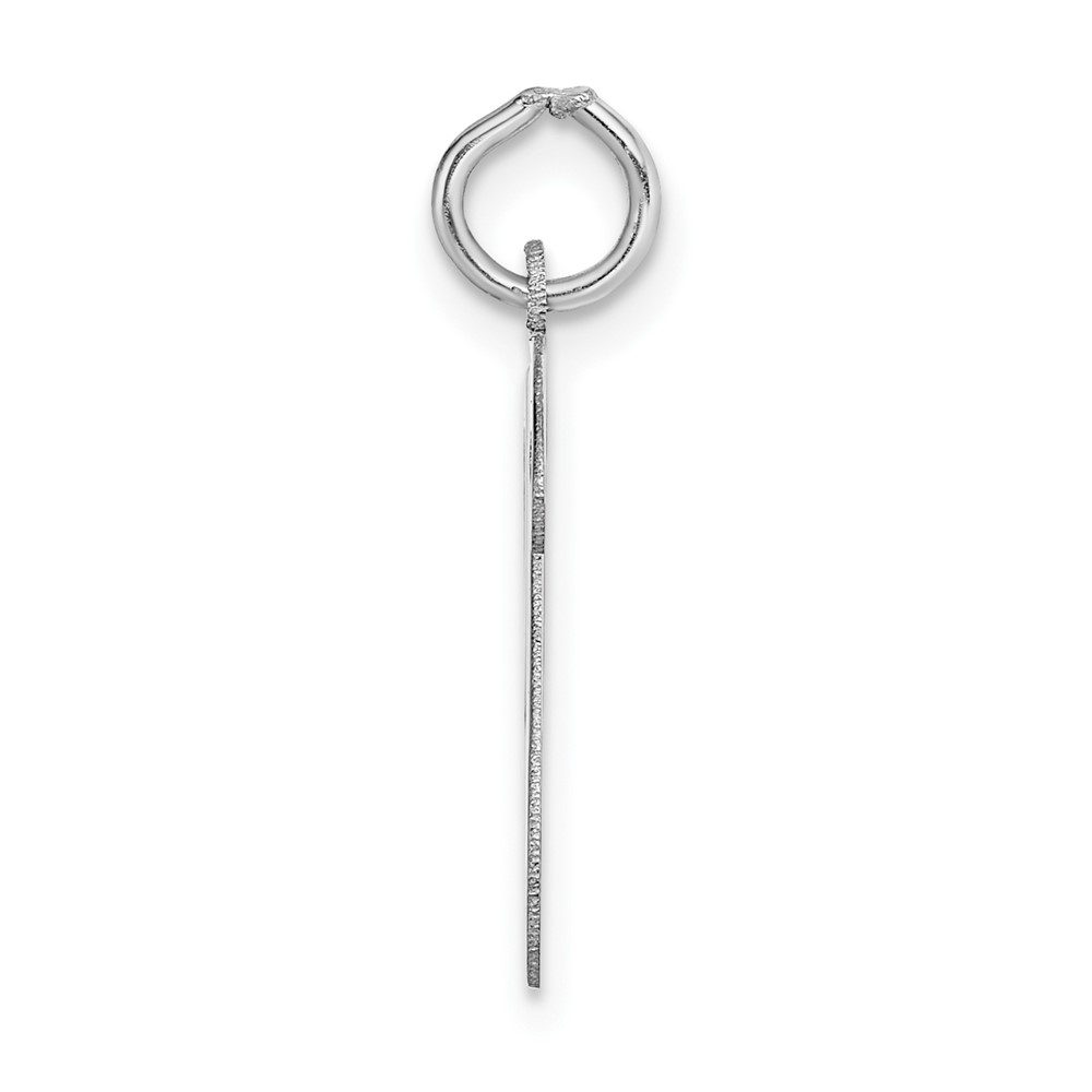 14k White Gold Large Script Letter W Initial Charm (YC663W)