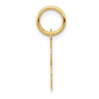 14K Yellow Gold Small Block Letter B Initial Charm view 2