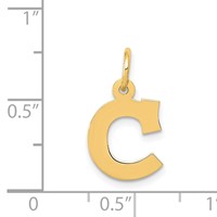 14K Small Block Letter C Initial Charm view 4