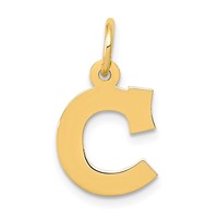 14K Small Block Letter C Initial Charm view 1