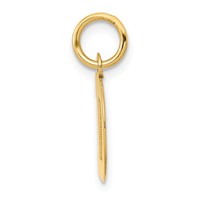 14K Yellow Gold Small Block Letter D Initial Charm view 2