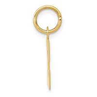 14K Yellow Gold Small Block Letter E Initial Charm view 2