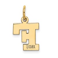 14K Small Block Letter F Initial Charm view 3