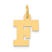 14K Small Block Letter F Initial Charm view 1