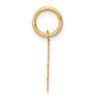 14K Yellow Gold Small Block Letter G Initial Charm view 2