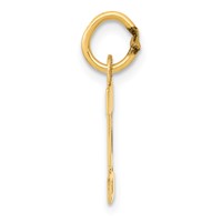 14K Yellow Gold Small Block Letter I Initial Charm view 2