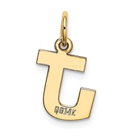 14K Yellow Gold Small Block Letter J Initial Charm view 3