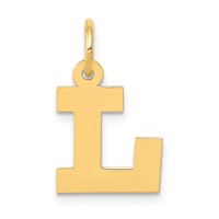 14K Small Block Letter L Initial Charm view 1