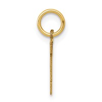 14K Yellow Gold Small Block Letter M Initial Charm view 2