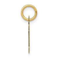 14K Yellow Gold Small Block Letter N Initial Charm view 2