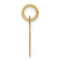 14K Yellow Gold Small Block Letter O Initial Charm view 2