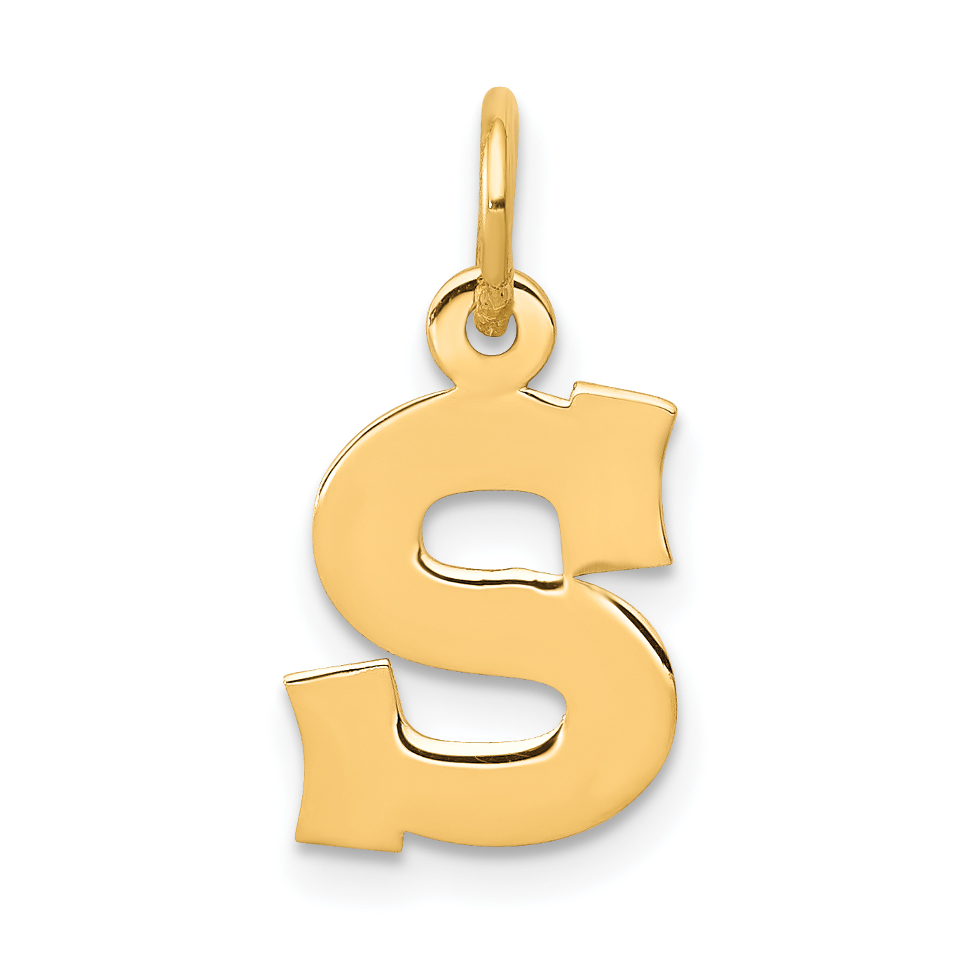 14k Small Block Letter S Initial Charm (YC664S)