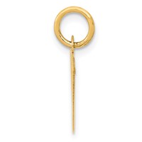 14K Small Block Letter V Initial Charm view 2