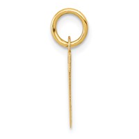 14K Yellow Gold Small Block Letter W Initial Charm view 2