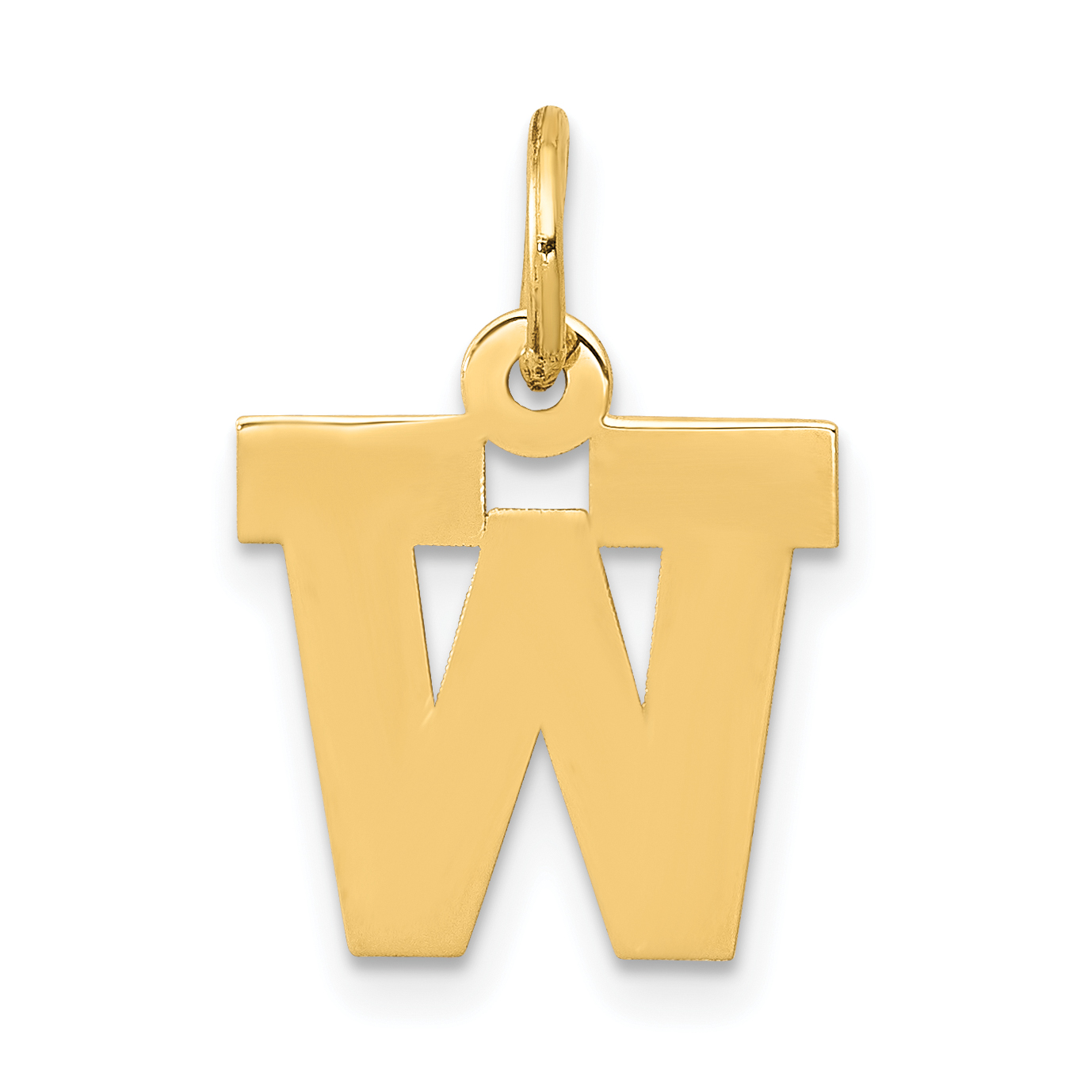 14k Small Block Letter W Initial Charm (YC664W)