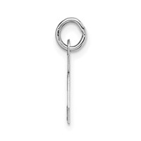 14K White Gold Small Block Letter a Initial Charm view 2