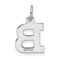 14KW Small Block Letter B Initial Charm view 4