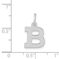 14KW Small Block Letter B Initial Charm view 3