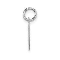 14K White Gold Small Block Letter D Initial Charm view 2