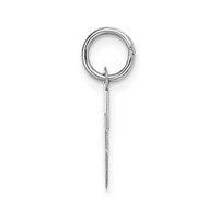 14K White Gold Small Block Letter E Initial Charm view 2