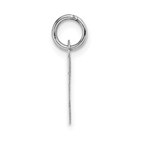 14K White Gold Small Block Letter F Initial Charm view 2