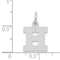 14KW Small Block Letter H Initial Charm view 3