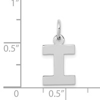 14KW Small Block Letter I Initial Charm view 3