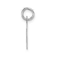 14K White Gold Small Block Letter J Initial Charm view 2