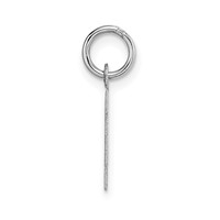 14K White Gold Small Block Letter K Initial Charm view 2