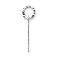 14K White Gold Small Block Letter L Initial Charm view 2