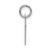 14K White Gold Small Block Letter N Initial Charm view 2
