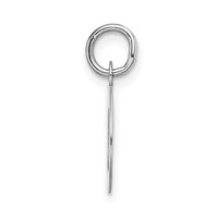 14K White Gold Small Block Letter O Initial Charm view 2