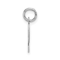 14K White Gold Small Block Letter P Initial Charm view 2