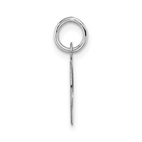 14K White Gold Small Block Letter S Initial Charm view 2