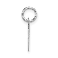 14K White Gold Small Block Letter W Initial Charm view 2